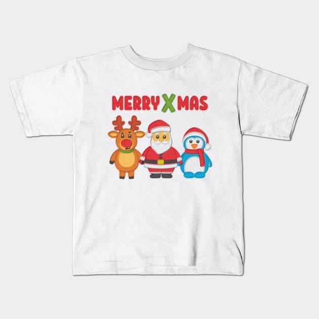 X-Mas Kids T-Shirt by DimDesArt